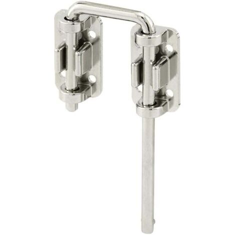 Serrure à boucle pour porte coulissante de patio – Augmentez la sécurité de votre maison, installez une sécurité supplémentaire pour les enfants, barre en acier trempé de 6 cm avec base moulée sous pr (1/4)