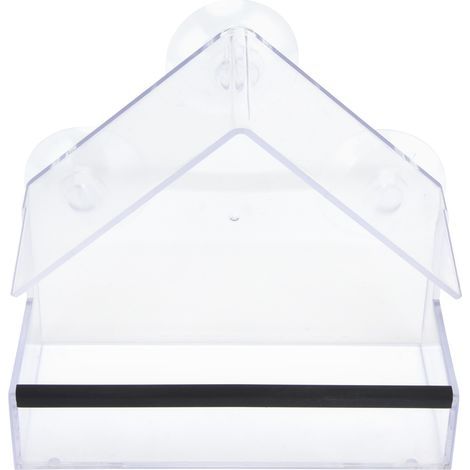 Mangeoire oiseaux automatique – haute transparence – jardin / paddock – extérieur/intérieur (1/5)