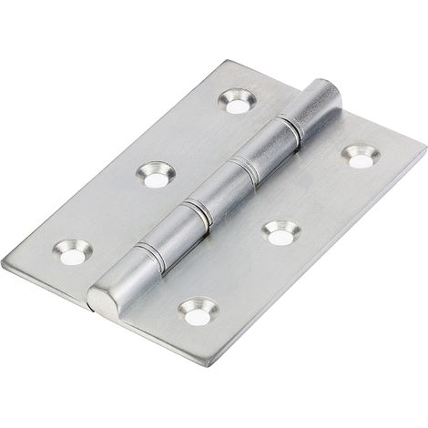 TIMCO Double Washered Brass Hinges Satin Chrome - 76 x 50