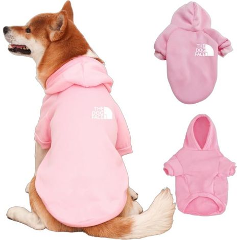 Sweat à capuche rose en coton pour animaux de compagnie Irovami, taille S (1/5)