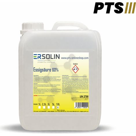 Essigsäure 60% 10 L Entkalker Reiniger sehr ergiebig auch in 1L 3L 5L