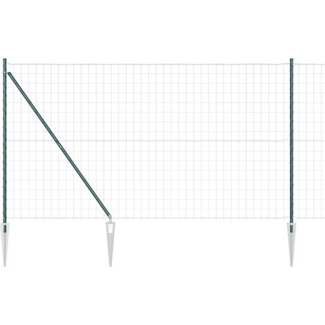 Maison Exclusive - Schweißdrahtzaun mit Spikes 10 x 1,5 m (B x H)