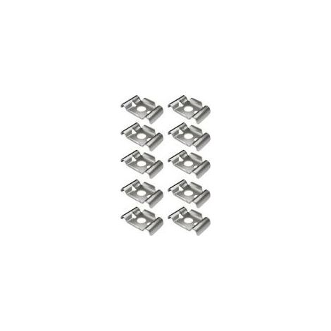 Edelstahl-Drahtgitterclips, 10 Stück, starre Drahtclips, Regalhalterungen und Befestigungselemente für den Außenbereich in Gärten, Höfen, auf Bauernhöfen, Einfahrten und Terrassen (1/5)