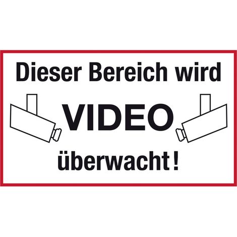 Metafranc Hinweisschild Dieser Bereich wird videoüberwacht 200 x 300 mm Warnschilder