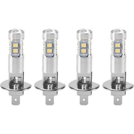 4 Stück H1 LED-Lampen, Scheinwerfer, Nebel, 6000 K, weißes Licht, 200 W (1/5)