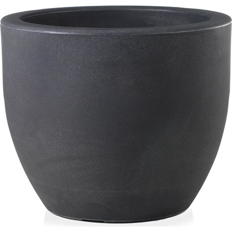 Vaso Ø70 cm in Resina Ares 70 Antracite (1/2)