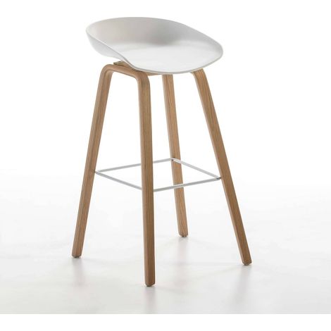 Tabouret de bar atiega - Blanc
