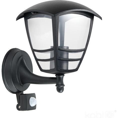 Applique murale extérieure industrielle avec détecteur de mouvement noire 1xE27 15 W IP54 TEVIO KG LX (1/5)