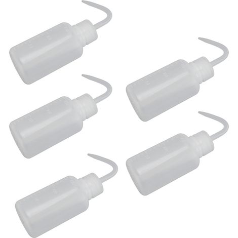 5er-Pack Sicherheits-Waschflaschen, Kunststoff-Quetschflaschen, Mehrzweck-Leerflaschen zum Reinigen und Gießen, 150 ml (1/5)