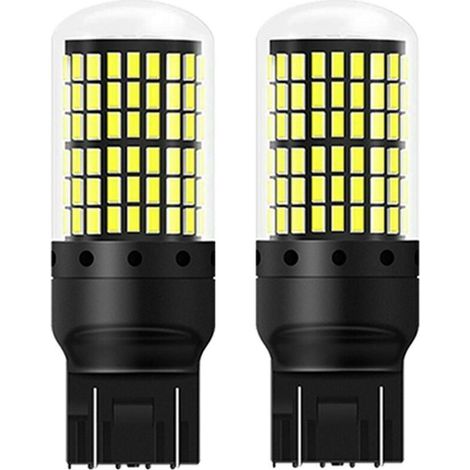 JOORRT2pcs T20 W21w 7443led Canbus Led Ampoules De Voiture Tour De Frein Lumière Blanc 3