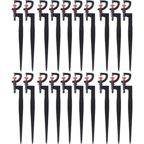 Arroseur d'arrosage, 20 pièces, Micro - arroseur Rotatif à 360 degrés de Type G (1/4)