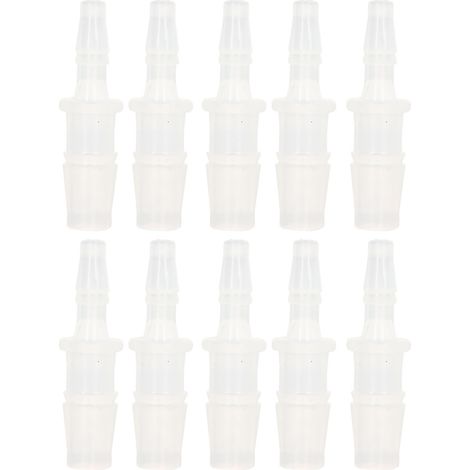 10 Pièces Raccords Réducteurs Barbelés PP pour Pompe à Air Aquarium, Adaptateur Tuyau Silicone 4.8-7.9mm (1/5)