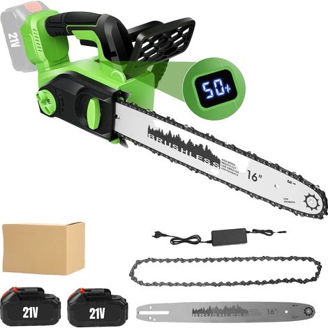 Tronçonneuse, Moteur Sans Balais, Lubrification Automatique, 2 Batterie, UE (1/2)
