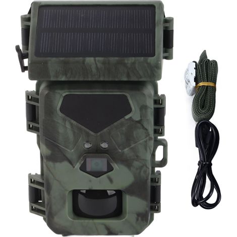 Mini caméra de surveillance extérieure haute définition anti-chasse 700 avec panneau solaire et vision nocturne infrarouge. (1/5)