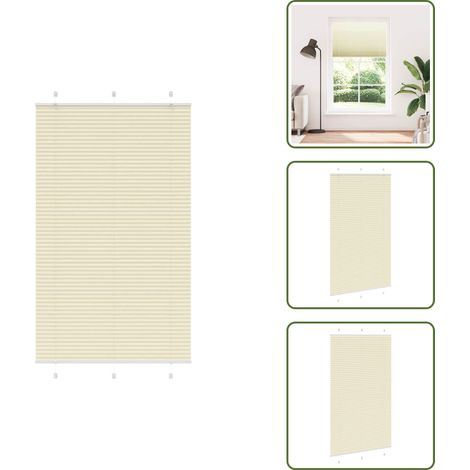 Plissee Creme 120x200 cm Stoffbreite 119,4 cm Polyester - Plissee - Plissees - Faltrollo - Jalousie (1/5)