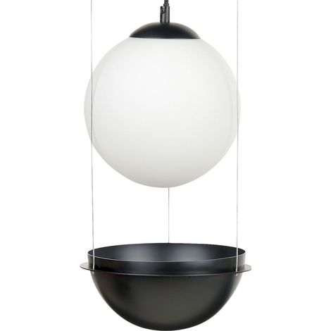 Hängeleuchte TOBINS Glas Schwarz