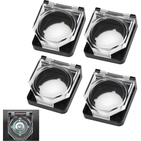 Set mit 4 Schutzhüllen für Knöpfe, wasser- und staubdichte Abdeckungen für 22-mm-Netzschalter (1/5)