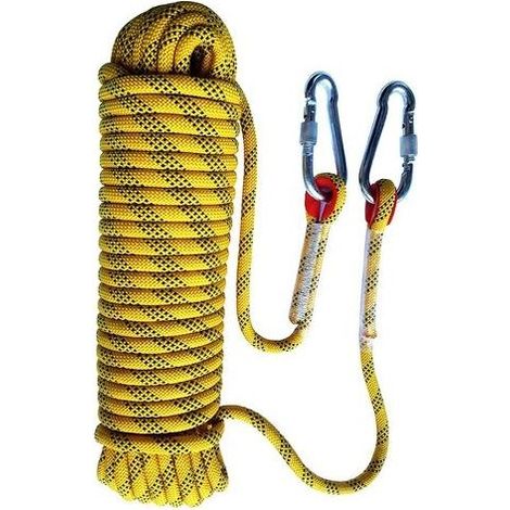 Cuerda de escalada para exteriores, cuerda de escalada, equipo de escalada, rescate contra incendios 10 mm 20 metros de largo (1/5)