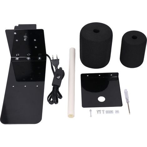 Tourneur de tasse à arbre unique avec support et 2 éponges, Kit de Machine rotative à Structure métallique pour bricolage artisanat époxy prise ue 220-240V (1/5)