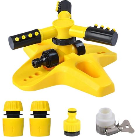 Arroseur de Pelouse de Jardin Rotatif à 360 ° avec Système D'Arrosage Automatique, Buse pour L'Irrigation de la Pelouse et Du Jardin (1/5)