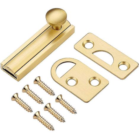 Pêne dormant coulissant de 5 cm (2 pouces) avec finition nickel satiné, doré (1/5)