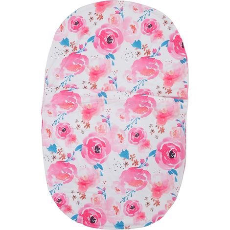 Housse de transat pour bébé amovible, lavable et respirante, motif rose poudré, idéale pour les nouveau-nés garçons et filles. (1/5)