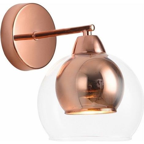 Applique murale Clara verre or-rose E27 40W Reality