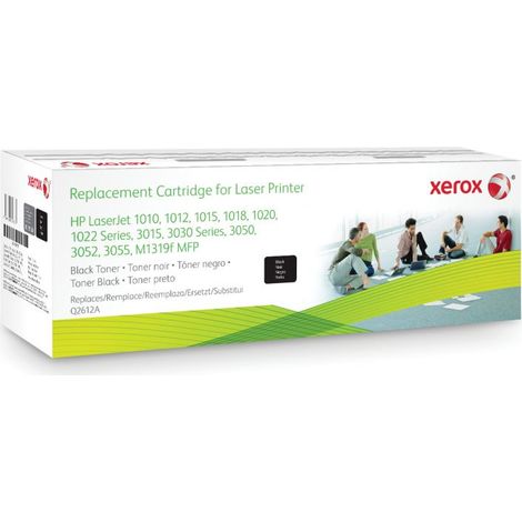 Xerox Tonerpatrone Schwarz. Entspricht HP Q2612A. Mit HP LaserJet 1010/1012/1015/1018, LaserJet 1020/1022, LaserJet 3015/3020/3030/305x, LaserJet M1005 MFP, LaserJet M1319 MFP kompatibel (1/5)