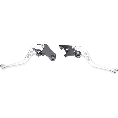 Levier de frein et d'embrayage en alliage d'aluminium anodisé réglable, de remplacement pour moto GB350S CB350 RS argent (1/5)