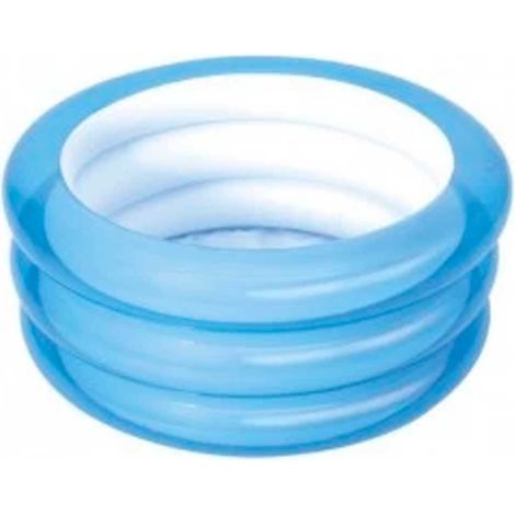 Piscine gonflable pour enfants, 3 anneaux, vinyle résistant, valve de sécurité, 3 chambres à air. Couleurs assorties. 70 x 30 cm (diamètre x hauteur) (1/4)