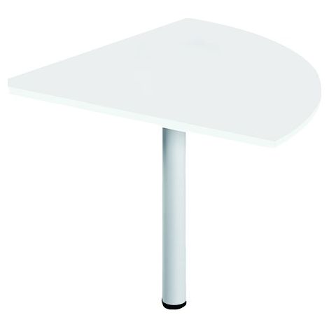 Angle de liaison 90° plateau blanc pied tube blanc Essens - Maxiburo (1/2)