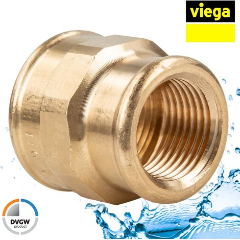 Viega Reduziermuffe, Rp1 3, Rp2 21/2 Rotguss oder Siliziumbronze Modell 3240, 650780 (1/4)