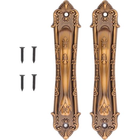 Poignée de porte coulissante de grange en bronze massif (1/5)