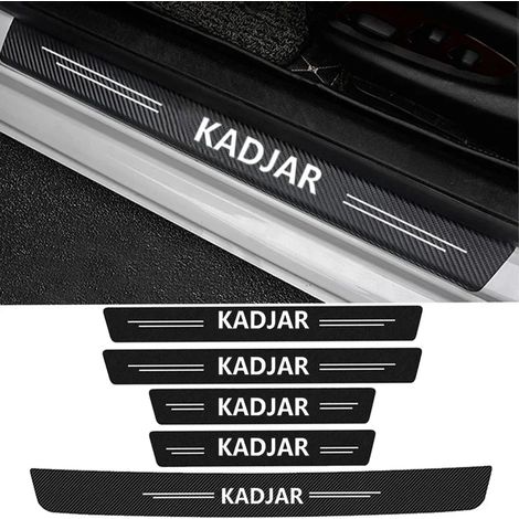 (5 pièces) Autocollants de seuil de porte en fibre de carbone pour Renault Kadjar,étanches,avec logo et protection de pare-chocs Accessoires intérieurs (1/2)