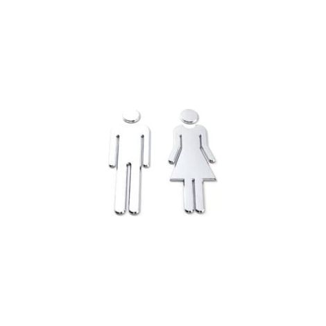 2 pièces Signe WC, Hommes et Femmes Signs Plaque de Porte, Panneaux de Toilette pour Hommes et Femmes, Convient pour les Toilettes Dans les Hôtels, écoles, Entreprises et Restaurants. (Ar (1/5)