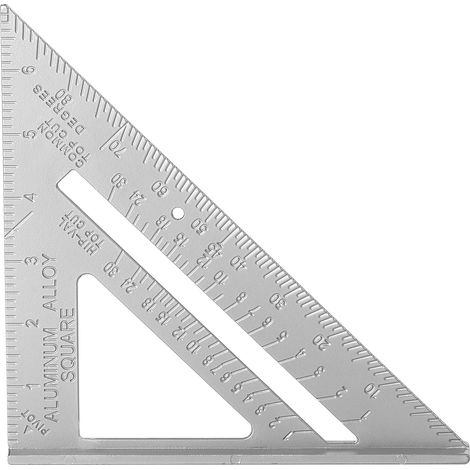 Hardys Squadra Angolare Alluminio 7 pollici Metrica 45 90 Gradi (1/4)