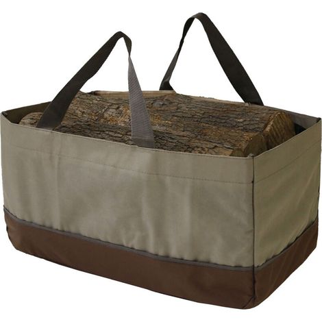 Porte-bûches en toile de cire imperméable – Sac fourre-tout haute capacité pour bois de chauffage, accessoire cheminée pratique et robuste