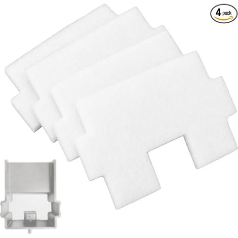 4 x Waterfall Filters Pre-Cut to 8 Inches for Optimum Water Quality, Weir Not Included (White) (1/5)