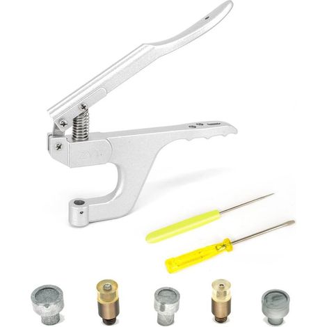 T3, T5, T8 Kam Snaps Pince de fixation avec des matrices Set pour la réparation des vêtements, cuir bricolage, Convient à la pince ZYT, presse à main professionnelle et presse de table (1/5)