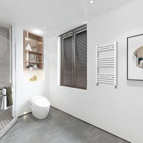 Acezanble Desinger Straight Chrome Heated Towel Rail Radiator 800x450mm (1/5)