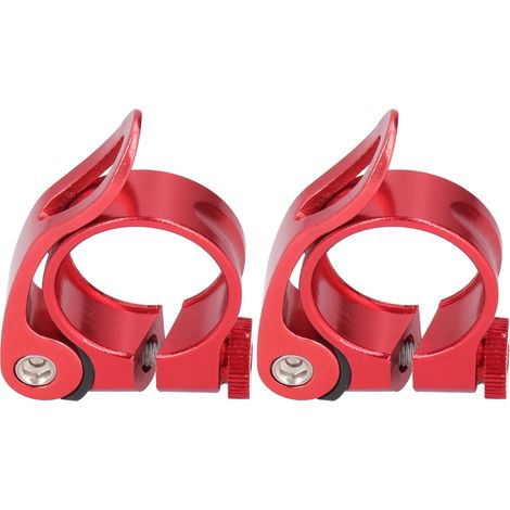 Stück 31,8 mm Schnellspannklemmen für 27,2 mm Fahrradsattelstützen, Rot