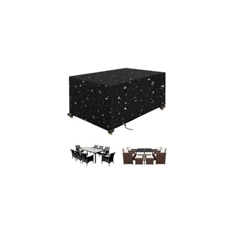 Telo di copertura per mobili da giardino 180x120x74cm/LxPxA Nero Telo protettivo per esterni Tessuto Oxford 420D Copertura per mobili da giardino per esterni, impermeabile e resistente ai raggi UV - C