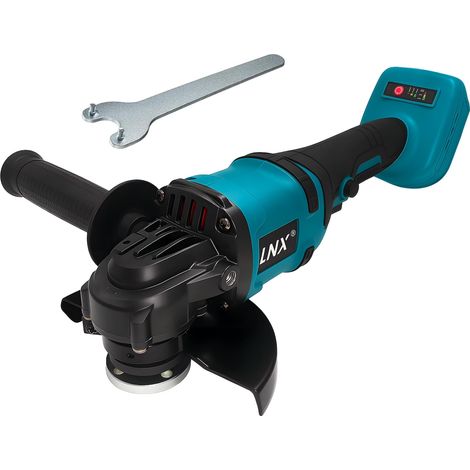 Meuleuse d'angle sans fil 125 mm, batterie pour 18V, 8500 tr/min, 3 vitesses, ponceuse sans fil avec poignée antidérapante, pour meuler, couper et polir (sans batterie) (1/5)