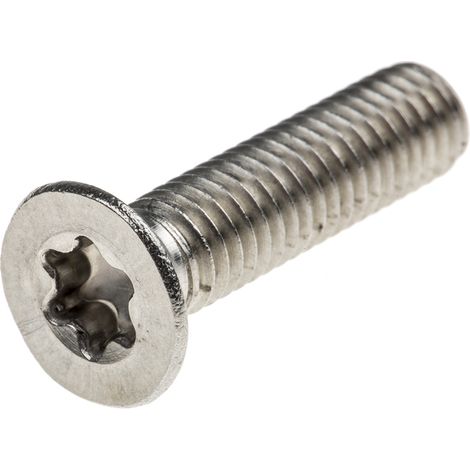Vis de sécurité inviolable, M6, tête Fraisée, en Acier Inoxydable A2 304 ( Prix pour Sachet de 50 )