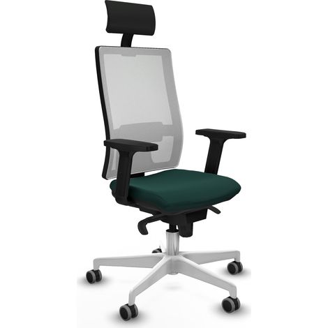 Sedia da ufficio piqueras y crespo Horna verde bottiglia similpelle