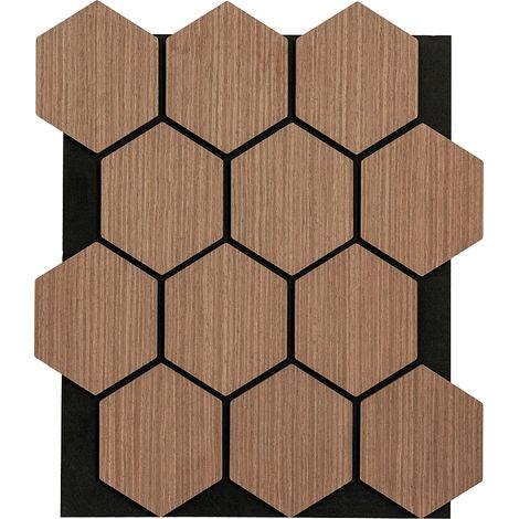 Panneau mural acoustique - Finition bois naturel foncé - Pack de 1,62 m² - Lot de 4 pièces - KULIA (1/3)