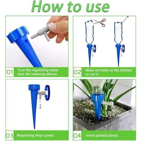 20pcs Goutte à Goutte Bouteille,Arrosage Goutte a Goutte avec Vannes Réglables Irrigation Systeme Arrosage, Arroseur Plantes