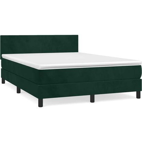 Maison Exclusive - Cama box spring con colchón terciopelo verde o (1/5)