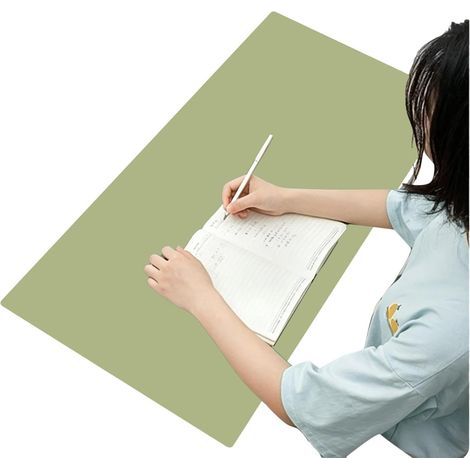 Waterproof, erasable, reusable silicone desk mat - Stain-resistant - For students, teachers, office, school, library, study (1/5)