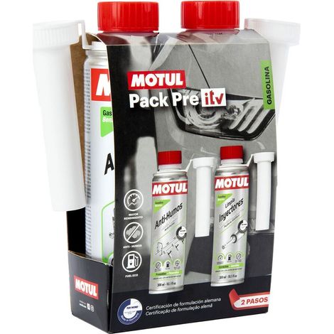 Detergente per Iniettori Benzina Pre-ITV Motul ZMTL111258 300 ml Benzina Controllo dei Fumi Benzina (1/3)